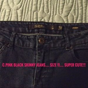 C.Pink Skinny Black Jeans! Size11..Cute!!
